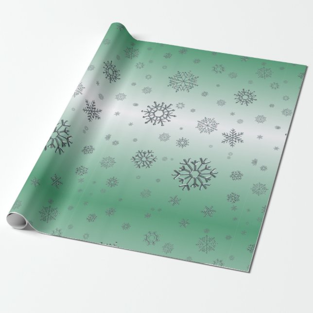 Papel De Regalo Copos de nieve de invierno (Desenrollado)