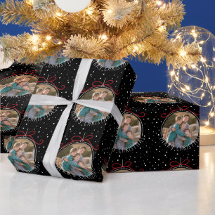 Papel De Regalo Copos de nieve en navidad de encargo de la foto