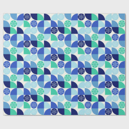 Papel De Regalo Copos de nieve geométricos - Fondo claro