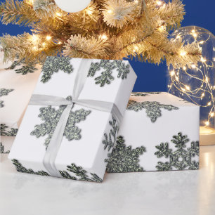 Papel De Regalo Copos de nieve helados de cristal congelados