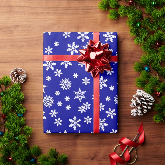 Papel De Regalo Copos de nieve Navidad (Regalo de vacaciones)