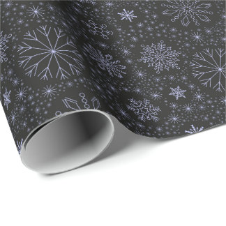 Papel De Regalo Copos de nieve Navidad Vintage