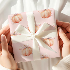 Papel De Regalo Coqueta de calabaza rosa