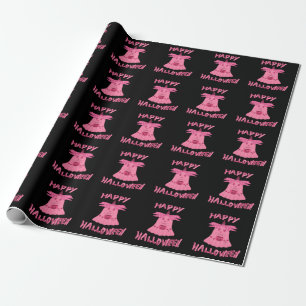Papel De Regalo Coqueta Fantasma Rosa Feliz Halloween Arte Digital