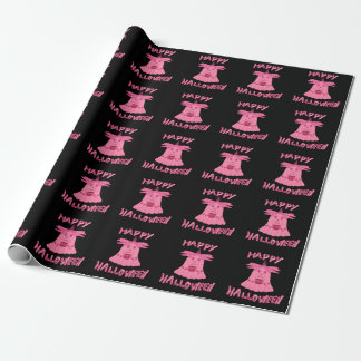 Papel De Regalo Coqueta Fantasma Rosa Feliz Halloween Arte Digital