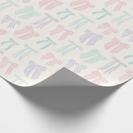 Papel De Regalo Coqueta rayada arcos de menta lila rosa