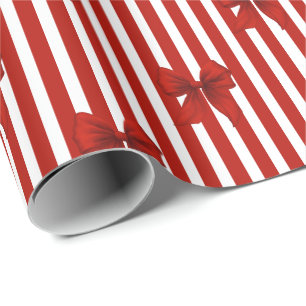 Papel De Regalo Coquetas rojas de arcos y rayas