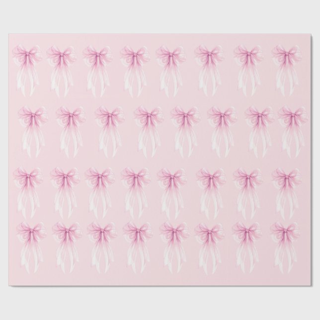 Papel de regalo coqueto de cinta y corazón de acua (Superficie plana)