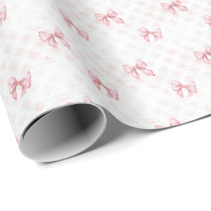 Papel de Regalo Coquette con Lazo Rosa Vintage