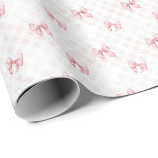 Papel de Regalo Coquette con Lazo Rosa Vintage