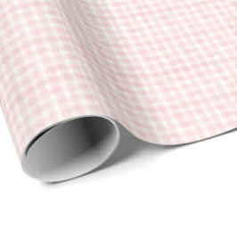 Papel de regalo Coquette de cuadros Gingham rosa v