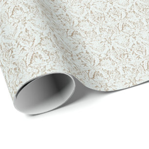 Papel de regalo Coquette de encaje blanco vintage