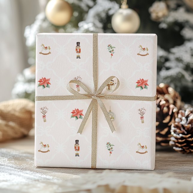 Papel De Regalo Coquette de Navidad Rosa Rubor  (Subido por el creador)