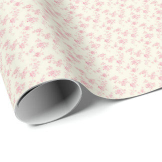 Papel de regalo Coquette de rosas rosadas vintage