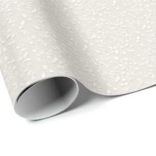 Papel de regalo Coquette floral blanco vintage