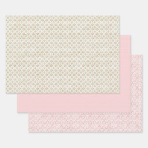 Papel de regalo coquette floral rosa vintage