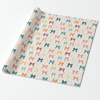 Papel De Regalo Coquette Ribbon Pattern with Polka Dots