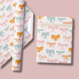 Papel De Regalo Coquette rosa arcos pastel