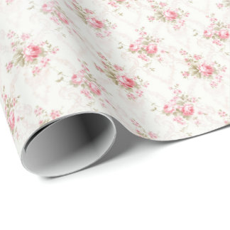Papel de Regalo Coquette Rosas Rosadas Vintage