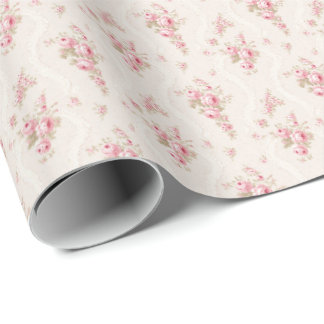Papel de Regalo Coquette Rosas Rosadas Vintage