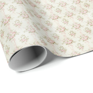 Papel de Regalo Coquette Rosas Rosadas Vintage