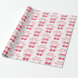 Papel De Regalo Coquette Rubor Pink Bow Cherry Girly Baby Shower<br><div class="desc">Coquette Rubor Pink Bow & Cherries Cherries Chimenea de papel para bebé. Añade un toque de dulzura a tus regalos con este delicioso papel de envoltura rosa. Decorado con arcos finos y cerezas juguetonas, este diseño es perfecto para los amantes de la mezcla de encanto vintage y coqueta moderna. Ideal...</div>