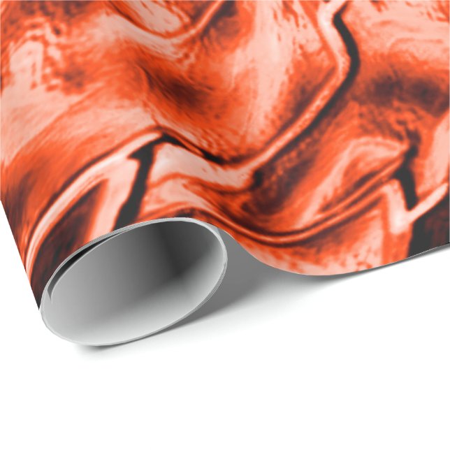 Papel De Regalo Coral de níquel e ilusión retorcida (Esquina del rollo)