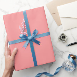 Papel De Regalo Coral Melocotón de Color Tono Tinte Blush Llano