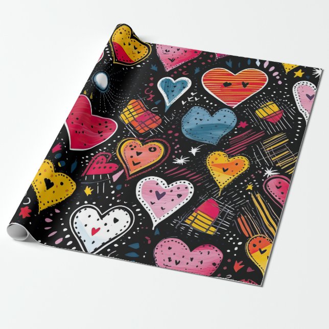 Papel De Regalo Corazón (Desenrollado)