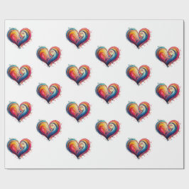Papel De Regalo Corazón abstracto