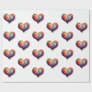 Papel De Regalo Corazón abstracto