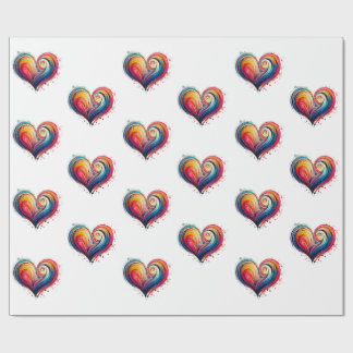 Papel De Regalo Corazón abstracto