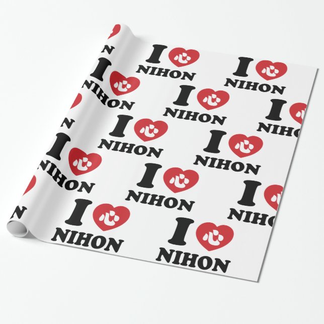 PAPEL DE REGALO CORAZÓN [AMOR] NIHON (Desenrollado)