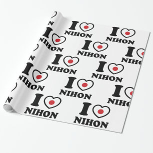 PAPEL DE REGALO CORAZÓN [AMOR] NIHON WRAPPER PAPER