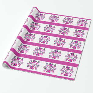 Papel De Regalo Corazón arcoiris y Lily