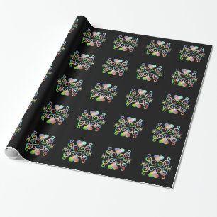 Papel De Regalo Corazón arcoiris y Lily