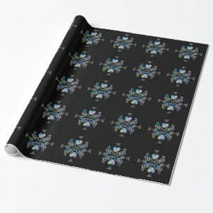 Papel De Regalo Corazón arcoiris y Lily