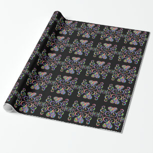 Papel De Regalo Corazón arcoiris y Lily