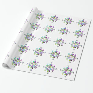 Papel De Regalo Corazón arcoiris y Lily