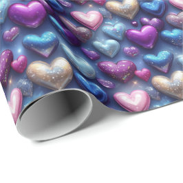 Papel de Regalo Corazón Brillante: Elegancia Radia