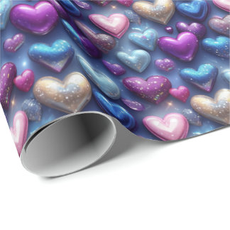 Papel de Regalo Corazón Brillante: Elegancia Radia