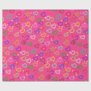 Papel De Regalo Corazón Colorido Lindo