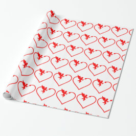 Papel De Regalo Corazón con cupido regalo para usted