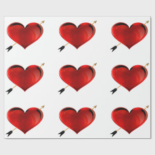 Papel de Regalo Corazón Con Flecha