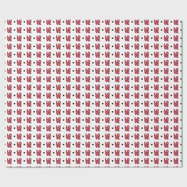 Papel De Regalo Corazón de amor (Superficie plana)