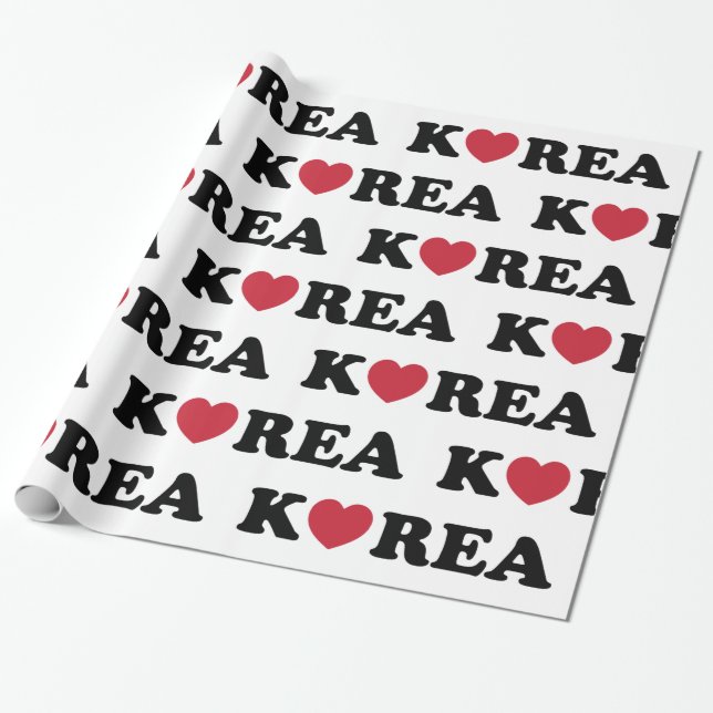Papel De Regalo Corazón de amor de Corea (Desenrollado)