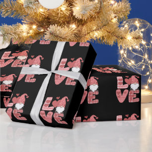Papel De Regalo Corazón de amor Gnomo lindo Día de San Valentín