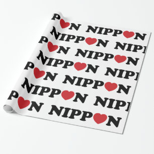 Papel De Regalo Corazón de Amor Nippon