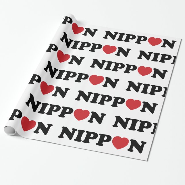 Papel De Regalo Corazón de Amor Nippon (Desenrollado)
