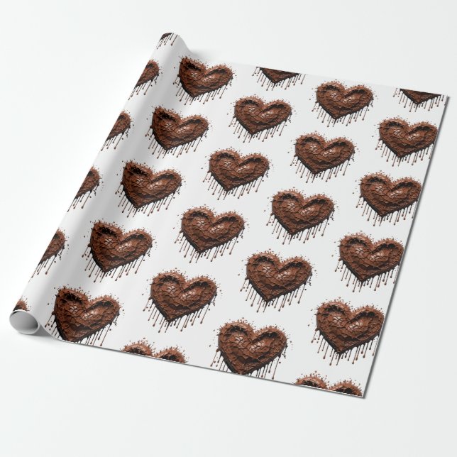 Papel De Regalo Corazón de chocolate Valentine (Desenrollado)